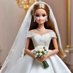 바비 맞춤형 주문 서비스 - **Prompt 1: Elegant Bridal Doll**
    A custom-made, Barbie-like doll, exquisitely detailed, represe...
